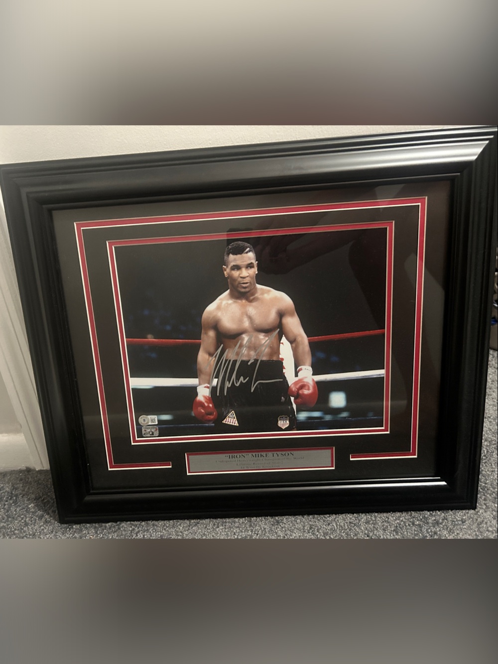 Mike Tyson framed autograph with authenticity